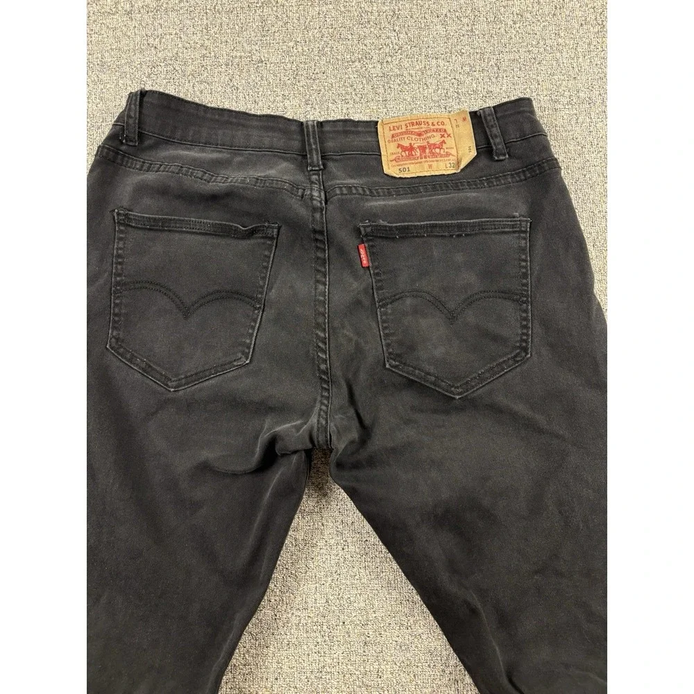 Vintage Levi's 501 Black Denim Button Fly Men Fits 32x30 Made In USA‎ 90s Faded